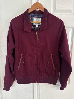 Golden Bear Vintage Naked Sheep Cotton Leather Details Red Jacket Size S‎